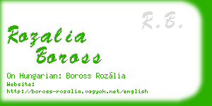 rozalia boross business card